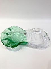 【新品】月夜野工房★大人気野菜皿シリーズ　白菜　小　ガラス皿　ガラス　皿