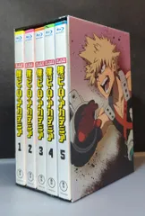 アニメBlu-ray アニメイト特典：収納BOX付)僕のヒーローアカデミア 初回生産限定版 全5巻セット ※各巻未開封(BOX使用イタミ)
