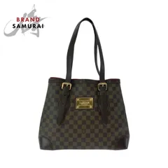 美品 LOUIS VUITTON ルイヴィトン ダミエ ハムステッドMM ブラウン ゴールド金具 PVC N51204 トートバッグ レディース 502003【中古】