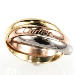 Cartier カルティエ トリニティリング SM 3連リング K18 スリーカラー SIZE:48 AU750 指輪