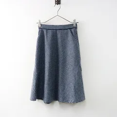 プロポーションボディドレッシング PROPORTION BODY DRESSING 千鳥格子チェックフレアスカート 1/ブルー系 ウール【2400014334319】