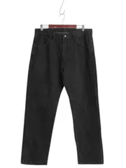 【お得なクーポン配布中!】 ラスラー ブラック デニム パンツ 実寸 35 30 程/ ラングラー ジーンズ ジーパン ストレート テーパード ヘビーウェイト 黒 ジッパーフライ