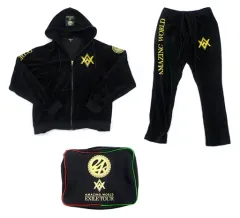 【中古】アウターウェア(男性アイドル) EXILE AMAZING WORLD×24karats Jersey(ジャージ) ブラック Mサイズ