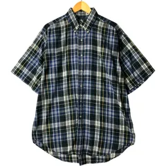 古着 ラルフローレン Ralph Lauren BLAKE 半袖 ボタンダウン チェックシャツ メンズL相当/eaa570197