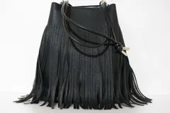 【中古】 united arrows green label relaxing レディースショルダーバッグ  united arrows green label relaxing/フリンジ ドロスト 巾着バッグ/ショルダーバッグ/黒 ブラック