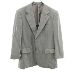 バーバリーズ 90s ウールブレンド 日本製 三陽商会 オールド チェック 長袖 テーラードジャケット 94-84-165 グレー系 Burberrys サイドベンツ メンズ