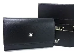 ■新品■未使用■ MONT BLANC モンブラン レザー 6連 キーケース 鍵入れ メンズ レディース ブラック系 BF4338 のサムネイル