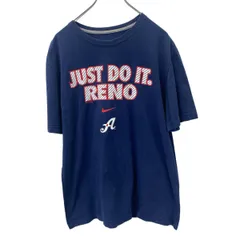 NIKE 半袖 プリント Tシャツ L サイズ ナイキ ネイビー 古着卸 アメリカ仕入 t2409-3683