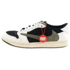 NIKE (ナイキ) ×TRAVIS SCOTT AIR JORDAN 1 LOW OG SP MEDIUM OLIVE DZ4137-106 トラヴィススコット エアジョーダン1 ミディアムオリーブ ローカットスニーカー US11/28cm