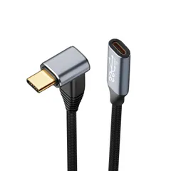 【人気商品】タイプc延長コード 【PD 100W/5A急速充電 2M 】USB3.1 Gen2(10Gbps)高速データ転送 L字 4K/60HZビデオ伝送 延長ケーブル USB-C 延長 C ナイロン編み Type 高耐久 Type USB C機種対応