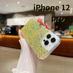 ［ショップス］iPhone12 pro スマホケース 金 キラキラ ラインストーン おしゃれ かわいい E035　E