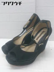 ◇ PELLICO SUNNY ペリーコサニー Tストラップ ウェッジソール ヒール サンダル サイズ39 ブラック レディース 【中古】 【1103020014824】