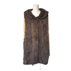 素敵❗️ミンクファー　ヤーンニットジャケットコート 今日のコート♡ 展示会で購入した @anayi_official の『ミンク