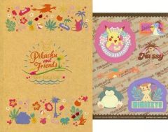 [중고] 노트 메모장 노트 & 스티커 B [이치 반 쿠지 Pikachu and Friends~HAPPY BEACH TIME~] F상