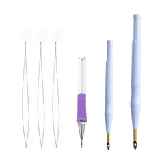 1.6mm/3.5mm/5mmの刺しゅう針 丈夫で長持 初心者に適しています 縫製ツールセット DIY 3つの糸通し付き】刺ステッチパンチ針 パンチ針【3点セット 刺繍ペンセット