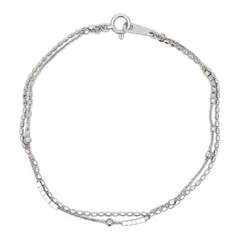 K18WG　2連ブレスレット