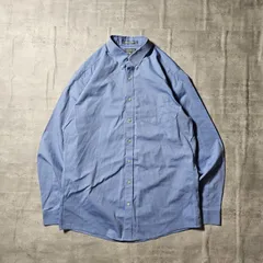 『 EDDIEBAUER / エディーバウアー 』 BD無地シャツ / Lサイズ / ブルー色 上質なコットン生地を使用することで、品のある大人な雰囲気 落ち着いた爽やかさが感じられるカラー