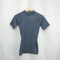 ◇ ⊂ Φ UNDER ARMOUR アンダーアーマー ハイネック 半袖 カットソー サイズ表記なし ネイビー レディース E  【1502180007217】