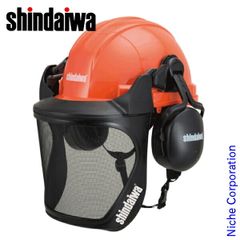shindaiwa 防災ヘルメット イヤーマフ・メッシュバイザー付 - メルカリ