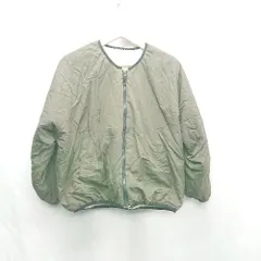 ◇ ⊇ FREAK'S STORE フリークスストア ボア 長袖 ノーカラージャケット サイズF カーキ レディース E  【1502030025408】のサムネイル