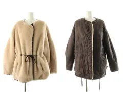 CASA FLINE ウールボア×再生ポリエルテルリバーシブルコート 1日限定値下げ☆即発送☆CASA FLINE 再生ポリエステル