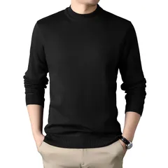 [DMFU] タートルネック ニット ハイネック モックネック きれいめ オフィスカジュアル シンプル メンズ 0