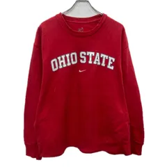 NIKE ロゴスウェット トレーナー XL レッド ナイキ クルーネック スポーティ 裏起毛 リバースウィーブ 古着卸 アメリカ仕入 a708-5601