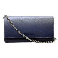 コールハーン U06388 チャイナブルーオンブレー チェーンウォレット  財布 ショルダー バッグ ポシェット レザー ブルーグレー COLE HAAN