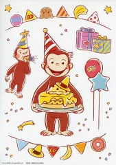 【中古】シール・ステッカー おさるのジョージ(ケーキ) ステッカー 「セガ ラッキーくじ おさるのジョージ パーティータイム」 G賞