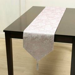 テーブルセンター はっ水 ピンク ラベンダー かわいい 高級品 30×180ｃｍ 花柄 フラワー 撥水加工 ジャガード織 布製 テーブルランナー ドイリー フラワー 花 テーブルクロス エレガント はっ水加工 水を弾く