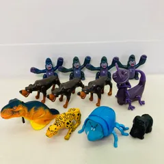 【12個セット】McDonald's マクドナルド モンスターズインク ディズニー ピクサー 動物 アニマル フィギュア 1997～2001年 レトロ ゴリラ イヌ 犬 恐竜 チーター 虫 昆虫 ゼンマイ 歩行
