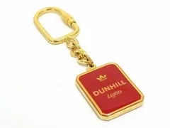 ■美品■ dunhill ダンヒル ライト キーホルダー バックチャーム アクセサリー ボルドー系×ゴールド系 DF4363