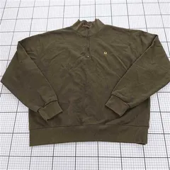 ◇ ⊇ MUHET ミュエータ スウェット 長袖 ハーフジップ プルオーバー サイズM カーキ系 レディース メンズ E  【1508060014764】のサムネイル