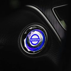 新品 モダンに適し クリスタルスタイル エンジンボタンカバー車のエンジンボタンカバー ボタンスイッチ装飾カバー スワロフスキースタイル (ニッサンに適用 エンジンスタートボタン ブルー)