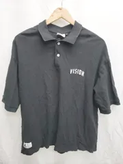 ◇ ⊂ VISION STREET WEAR ロゴ 半袖 ポロシャツ サイズL ブラック メンズ P  【1410230004072】のサムネイル