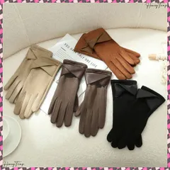 送料無料 スエード調手袋裏起毛 リボン付き手袋防寒 レディース タッチパネル対応 大人可愛い手ぶくろ 裏ボア上品グローブ 防風保温 通勤通学 上質な手袋 スマホ対応 暖かい エレガント手袋冬用 冷え対策 手ぶくろ フェミニングローブ