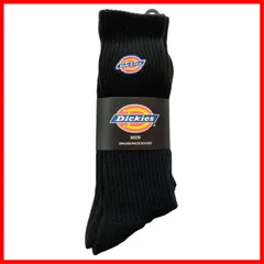 【新着商品】靴下 ［Dickies/ディッキーズ］靴下クルー丈3P [ディッキーズ] ロゴ刺繍底パイルメンズ