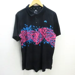 G■ナイキ/NIKE DRY-FIT エスビー /半袖ポロシャツ BV1031【XL】黒/men's/74【中古】■