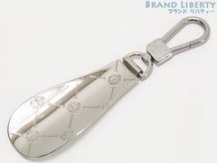 【美品】ベルルッティ　Berluti　メタル シューホーン キーリング　キーホルダー　バッグチャーム　靴ベラ　シルバー