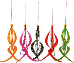 Deep Range タイラバ ネクタイ スカート フック 3本針 5個セット 交換用 2(混合カラー 2,  10cm)