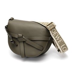 ロエベ / LOEWE　ゲート デュアル バッグ スモール / ショルダーバッグ　A650T20X40　ソフトカーフ/ジャカード　カーキ系 【中古】 商品番号 S-158268