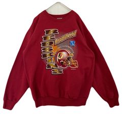 【海外規格L】古着　90s TEAM RATED　スウェットシャツ　NFL　Washington　Redskins　USA製