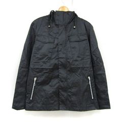 メイルアンドコー マウンテンパーカー ジャケット アウター ブルゾン メンズ Lサイズ ブラック MALE&Co. 【中古】