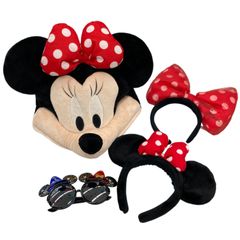 186001 現状品 ★ Disney ディズニー カチューシャ 帽子 サングラス ミニー セット ファンキャップ
