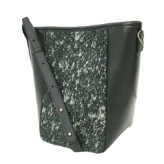 ear PAPILLONNER イア パピヨネ バッグ ブラック系 黒 | 24秋冬 カウファー ショルダーバッグ / ポシェット | 斜め掛け 肩掛け コンビ 本革 | ブランド カバン【レディース】【中古】