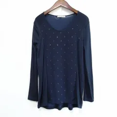 #anc  ヴィヴィアンタム VIVIENNETAM カットソー 0 紺 異素材 レディース [858374]のサムネイル