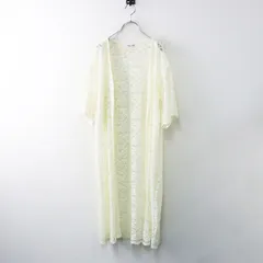 【値下げ】美品 ハグオーワーヴィンテージシック Hug O War Vintage chic 総レース 前開きロングカーディガン ホワイト系/羽織【2400014424379】のサムネイル
