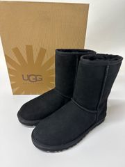 【新品未使用】 UGG 5825 アグ ブーツ レディース クラシックショート W_CLASSIC_SHORT BLACK US5 22cm ムートン
