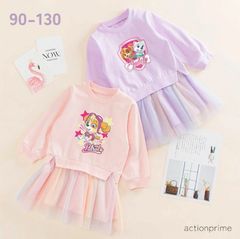在庫処分★パウ・パトロール ワンピース 女の子 キッズ服 可愛いスカート 100～130サイズ