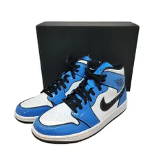 NIKE ナイキ Air Jordan 1 Mid SE Signal Blue ハイカット スニーカー DD6834 402 27㎝ ホワイト/ブルー